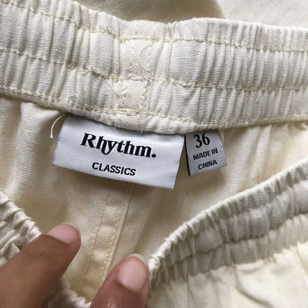 Rhythm Classics Yellow Linen Drawstring Casual Be… - image 6